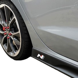 PrintAttack Set of 2 N-Performance Emblem Film Stickers for Side Skirts, 751 Oracal / 3M Carbon, Car Styling, Decoration Set