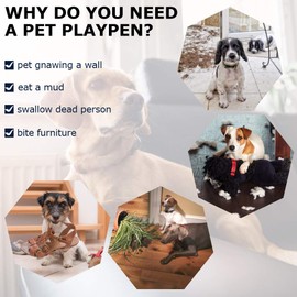 Dog Crate Cage for Large Dogs Heavy Duty 42 Inches Dog Kennel Pet Playpen for Training Indoor Outdoor with Plastic Tray Double Doors & Locks Design