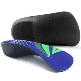 Flat Foot Insole, Shock Absorption, Arch Support, Plantar Fasciitis, Supporter, Heel Cushion, Sports, Daily Use, Standing Work, Half Bed Type, Unisex, XL
