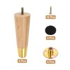 sourcing map 6 Inch Wood Furniture Legs, Set of 4