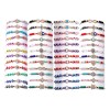 48 Unidades De Pulseras Mexicanas Con Cuentas Doradas Con Fo