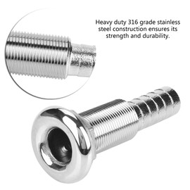 Boat Short Straight Thru Hull Stainless Steel Fitting Hose Drain Hose Barb Polishing Outlet Pipe Tube Joint hull fitting boat skin fitting extra long thru hull fitting bilge pump hose