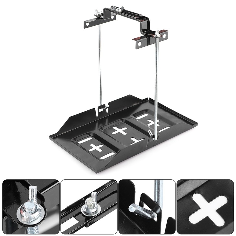 Storage Battery Holder Tray Mount Hold Down Clamp Bracket Kit
