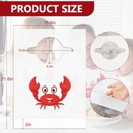 Nonley Disposable Crab Bibs - 50/100/200 Pcs Plastic Adult Bibs - Waterproof & Keep Clothing Clean, Perfect for Seafood Boil Party Supplies, Crawfish & Crab Feasts and Restaurants
