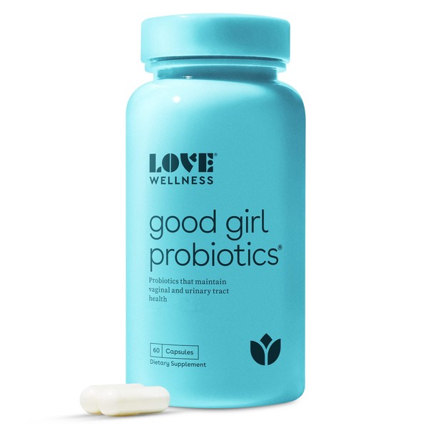 Love Wellness Good Girl Vaginal Probiotics, 60 Capsules - Supports Vaginal Health & Maintains Vaginal Flora & Urinary Tract Health - Feminine Health Balance pH Levels - Dairy & Gluten-Free