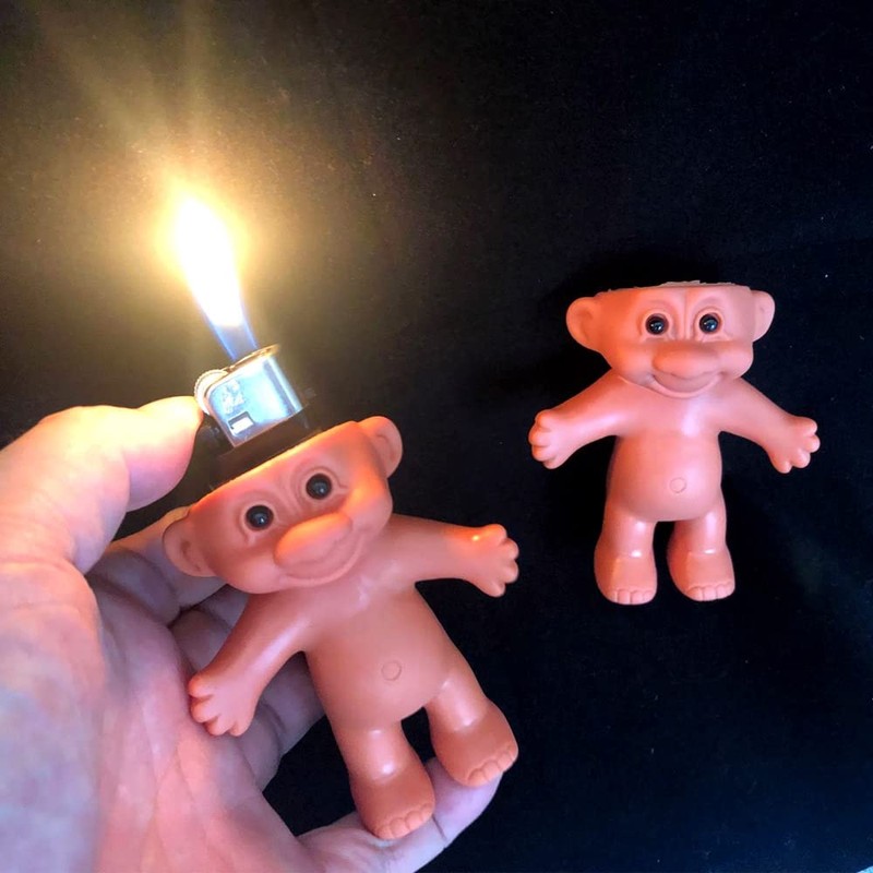 2 Pack Cute Troll Dolls Lighter Case Pouches Cover Holder