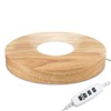 FuoiCorn Wood Crystal Display Base Light - LED Illuminator for