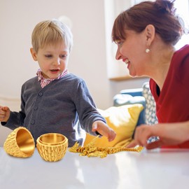 Mydhall 3D Printed Flying Dragon Egg with Articulated Dragon Inside – Toys&Gifts for Kids,Home Decor,Creative Ornaments,Birthday,Easter (Golden,Medium)