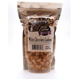 Premium White Chocolate Cashews – 2lb Resealable Bags – Gourmet Nuts with a Smooth, Creamy White Chocolate Coating – Fresh, Handcrafted & Small-Batch – Perfect Sweet Snack or Gift – By Royal Craving