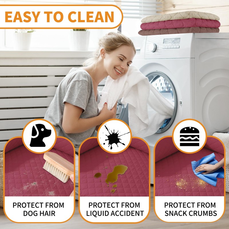 XINEAGE Water Resistant Recliner Cover, 3 Seat Sofa Covers with