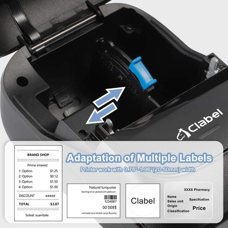 CLABEL Label Maker Machine with Tape: 221B Inkless Label Printer