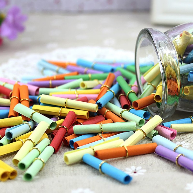 300 Pcs 2.5 x 6cm Mini Scroll Paper Roll Vintage