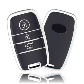 OFFCURVE Car Key Cover Car Key Case Key Fob Cover Car Key Protector 3 buttons Compatible with Kia Sorento Sportage Rio Ceed Picanto Stinger Carens Optima Soul K2 KX3 I20 QL GT