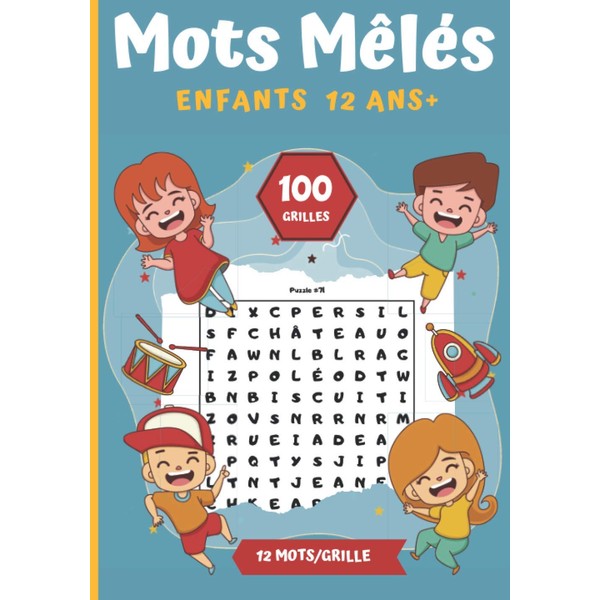 Mots Mêlés Enfants 12 ans +: 100 puzzles en Gros