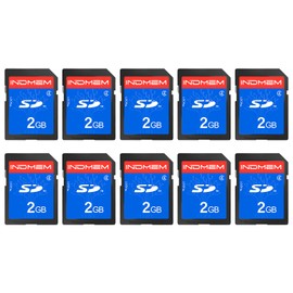 INDMEM 2GB SD Card, 10 Packs Class 4 2GB Flash Memory Card MLC Standard Secure Digital Cards Camera Card