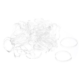 MECCANIXITY 500 Pack Rubber Band Stretchable Rubber Elastic Band Clear 25mm x 4mm Hair Rubber Bands for Home Office