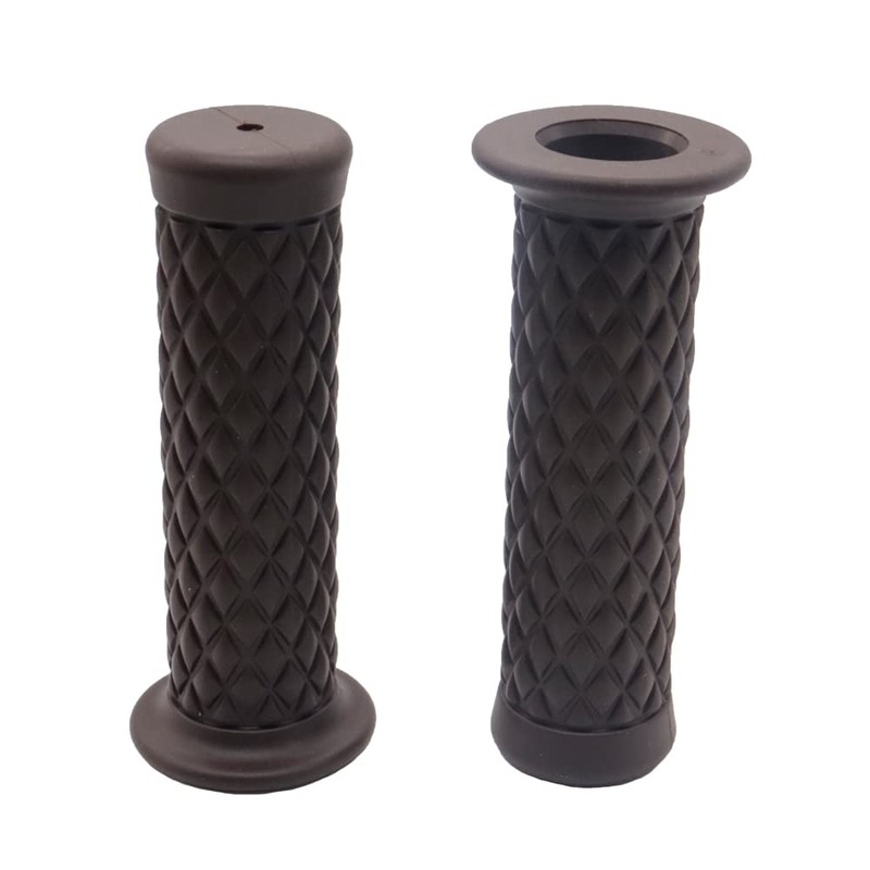 HLJSDZ レトロな古典的なバイクのグリップはハーレーヤマハモーターサイクルのハンドルバーのためのバーヴィンテージスクーターアクセサリーをハンドルカフェレーサーのモトグリップ