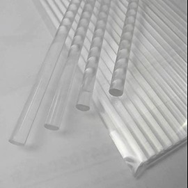 25pcs Heavy Duty Dia 6mm x 8" Clear Acrylic Rods Acrylic Sticks, Round, Transparent, Standard Tolerance, Solid for DIY Projects (8" Clear Solid)