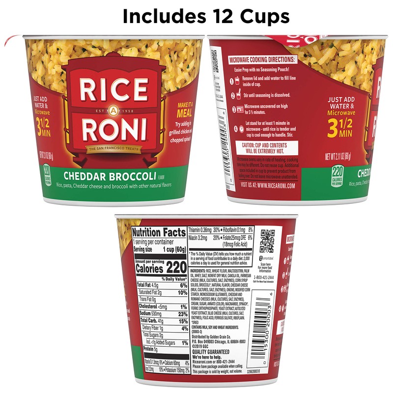 Rice-A-Roni Cups, Individual Cup 2.25 Ounce (Pack of 12)