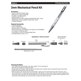 Penn State Industries PKMPLAP Mechanical Pencil Kit Woodturning Project (1, Antique Pewter)