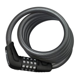 ABUS 5 Series Combo Coil Cable Lock, Black, 185cm/10mm