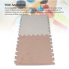 10pcs Plush Foam Floor Mat Washable Interlocking Carpet Tiles Cuttable
