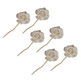 Healifty 6pcs Rattan Woodsy Essential Oils Scent Diffuser Sticks Diffusers for Essential Oils Essential Oil Sticks Rose Flower Sticks Dry Flower Lavender Oil Diffuser Flowers Aromatic