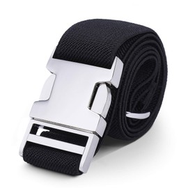 Kids Toddler Belt Elastic Adjustable Stretch for Boys Girls Belts with Easy Zinc Alloy Buckle by WELROG (Black)