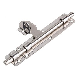 Yibuy Stainless Steel Latch Barrel Padlock Long Bolt Hasp Gate Bathroom Toilet Shed Slide Lock 8 inch with 10 Screws