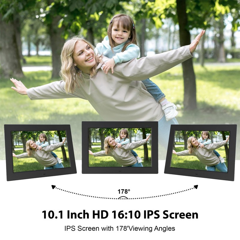 Golony 10.1-inch Digital Photo Frame, 1920x1200 High Definition IPS Screen,