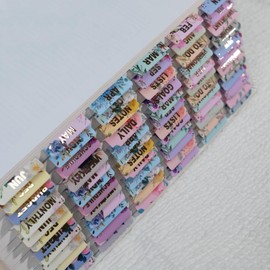 UPAFEXXI-Laminated Planner Monthly Tabs(72 Tabs in Total,24 Month Tabs, 24 Subject Tabs,24 Blank Tabs) Calendar Monthly Tab Stickers for Planners,Subject Label Adhesive Tabs for Folders, Pages.