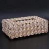Crystal Tissue Box Holder, Rectangular Tissue Organizer Crystal Facial Tissue