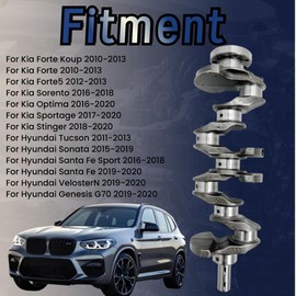 23111-2G010 Engine Crankshaft Compatible with Hyundai KIA Tucson Forte Forte Koup Forte5 G4KD 2.0L 36RZ62GF00