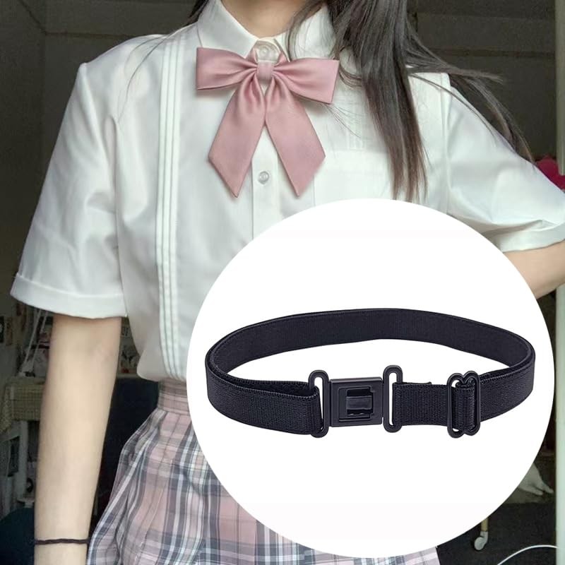 SYBL 10PCS Black Bow Tie Extender Straps Adjustable Elastic Pre-Tied