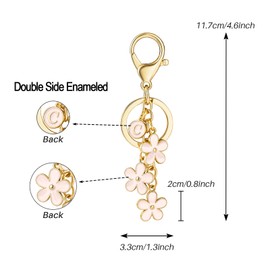 SELOVO Letter Keychain Cute Pink Enamel Alphabet C Cute Key Chain Keychain Charm for Women
