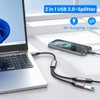 MOGOOD USB 3.0 Splitter 5Gbps, Pack of 1, Aluminium/Nylon, Hub,