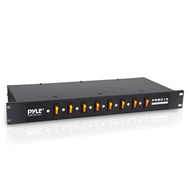 Electric Rack Mount PDU Unit - 8 Outlets w/ Digital Display and Surge Protection, 1U/15A/120V Aluminum Alloy Power, Covered w/ ON/OFF Switch,Wide Usage & Built-In Circuit Breaker - SereneLife PDBC10