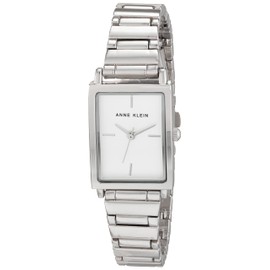 Anne Klein Women's Japanese Quartz Dress Watch with Metal Strap, Silver, 14 (Model: AK/3763SVSV)