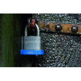 ABUS 41/40 Laminated Steel Safety Padlock Purple Bumper Keyed Alike, Pack of 6