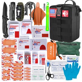 [New Upgrade] First Aid Kit, Survival Gear Outdoor Tactical Gear Set First Aid Kits Military Grade Molle System for Camper Travel Hunting Hiking and Adventures