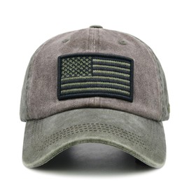 Sunlark USA Flag Cap for Men Women, American Flags Hat. Army Tactical Military Vintage Baseball Cap, Veteran Retirement Gifts for Dad