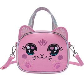 Cute Cat Purse for Girls Toddlers Crossbody Bag Little Girls Wallet Kids Mini Shoulder Bag for Girls Age 1-3,4-6,6-8,8-10