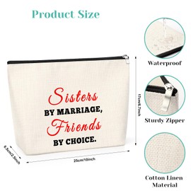 Friendship Gift for Sister Friend Birthday Gift for Sister Cosmetic Bag Funny Sister Gift from Sister Makeup Bag Sister Gift for Sister Friend Sister in Law Gift Wedding Engagement Gift for Sister