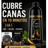 Shampoo Tinte Negro Instantáneo Cubre Canas Jengibre 530ml