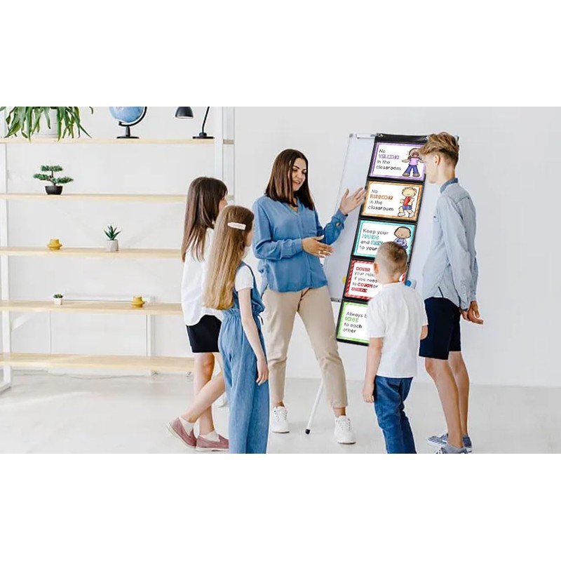 Mewise Pocket Chart for Classroom Cards,Drawing,Pictures,Class Demonstrations,Haning Wall File Organizer