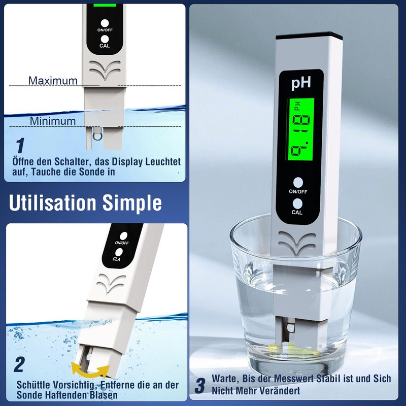 Shiptree PH Meter High Precision (± 0.01), Water Tester, pH