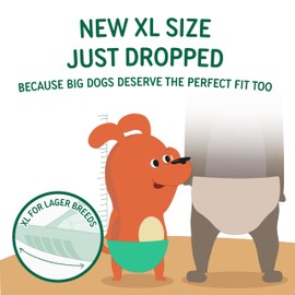 PAWPANG Disposable Dog Diaper Liners Booster Pads for Male & Female Dogs, 100ct, 5 Sizes Options, Doggie Diaper Inserts fit Most Types of Dog Diapers - Pet Belly Bands & Male Wraps (Large (100 ct))