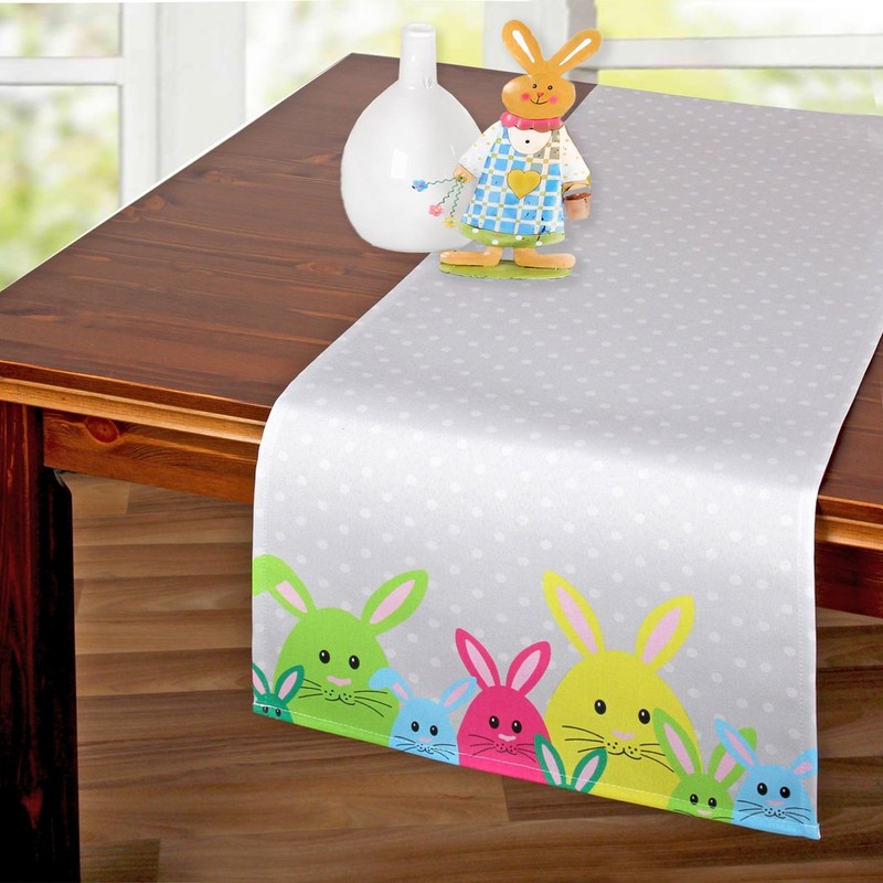 Table Runner EASTER BUNNY / 16x55 inch (40x140 cm) /