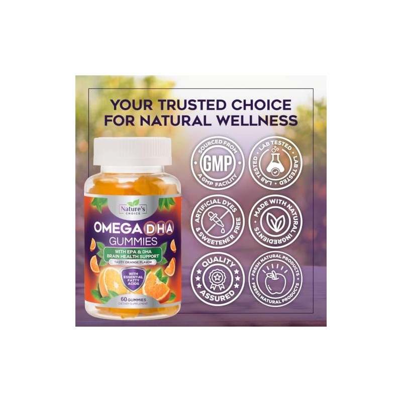 Omega 3 Fish Oil Gummies, Extra Strength Omega 3s with
