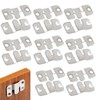 16Pcs Stainless Steel Interlock Hanging Buckle, Flush Concealed Mount Brackets,